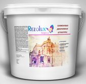 Siliplast (Силипласт) Rezolux, силиконовая декор. фасадная штукатурка шуба, фр.2мм /25 кг/ белая: бренд Rezolux, фасовка крупная